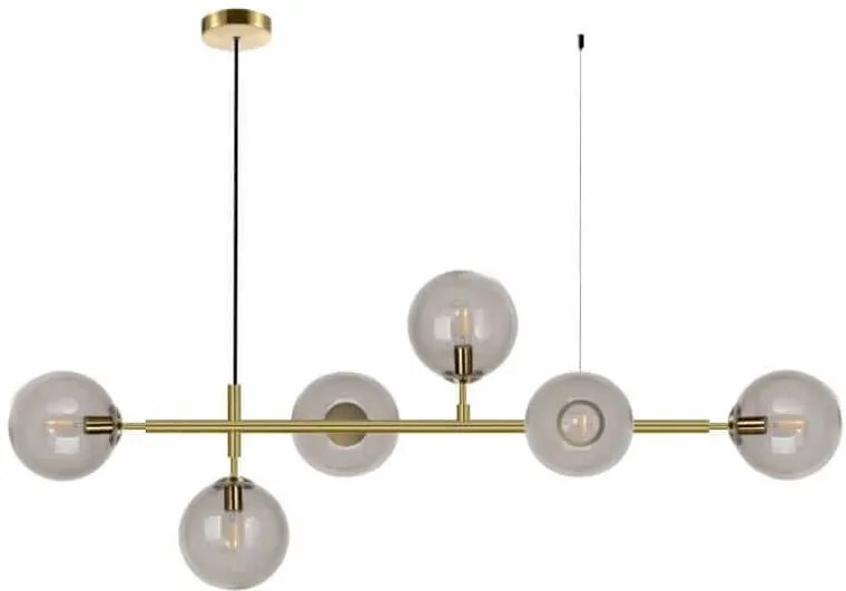 Light Prestige Alisa lampă suspendată 6x40 W transparent-auriu LP-005/6PTR