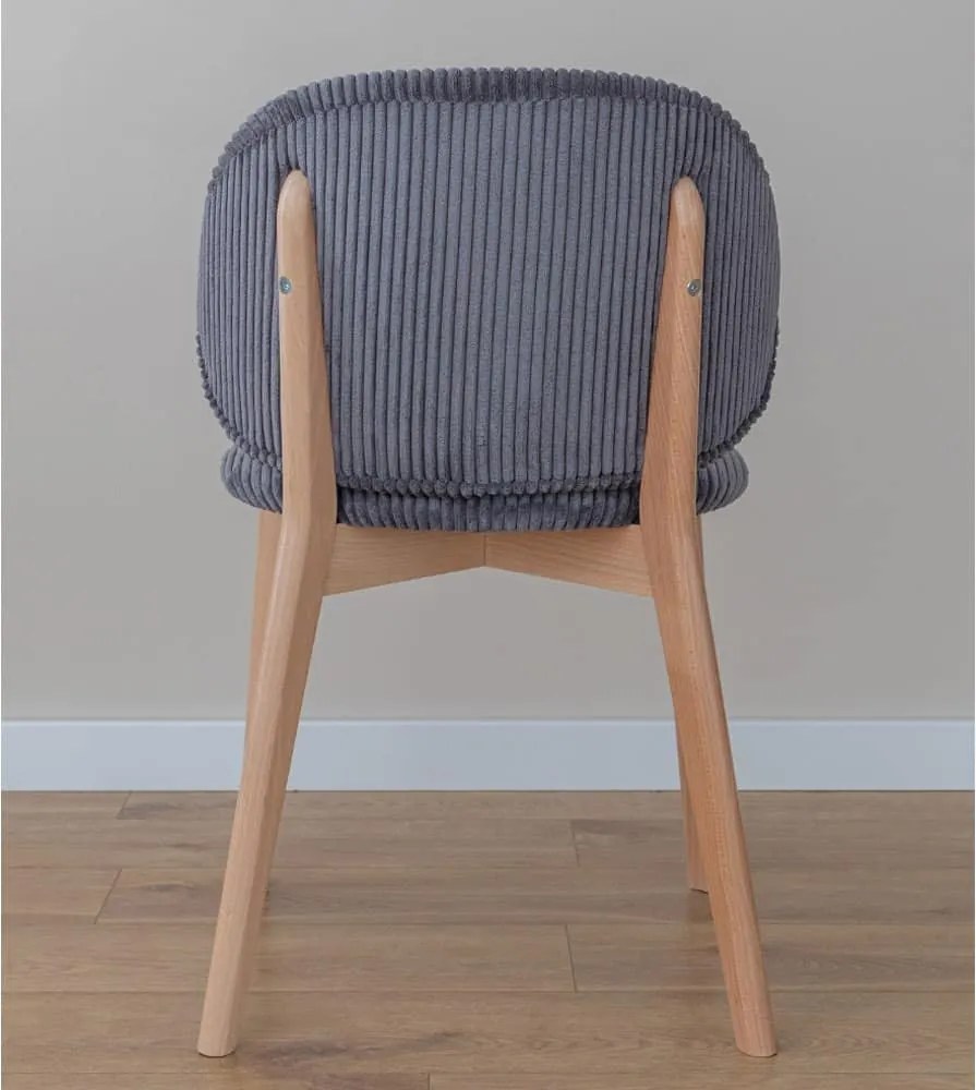 Scaun lemn masiv Nagy Gray Fag Tapițat, 51 × 46 × 79 cm