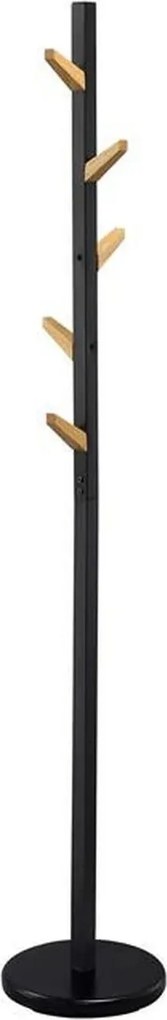 Cuier pom W66, negru/stejar, metal/lemn, 28x177 cm