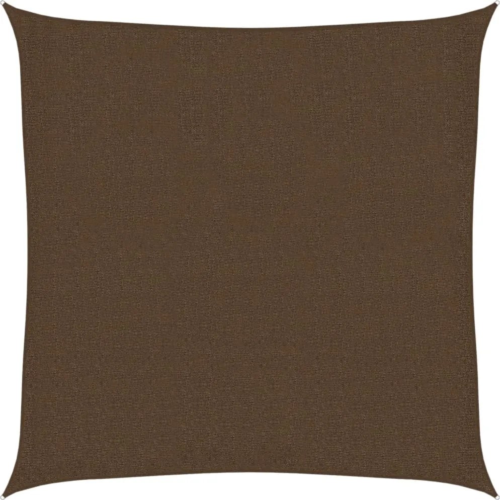 vidaXL Pânză parasolar, maro, 2 x 2, m HDPE, 160 g/m²
