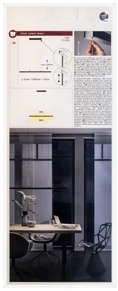 Lustră pe cablu dimabilă LED/42W LENTO 230V neagră Paulmann 79693