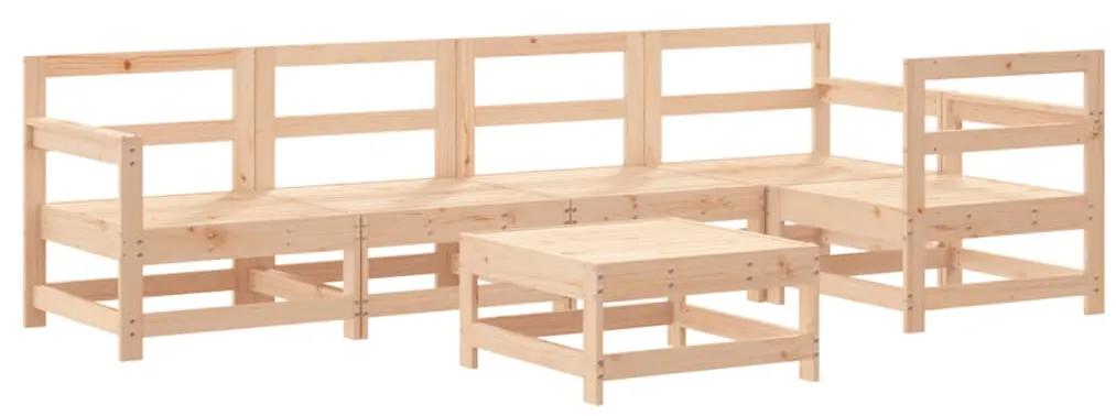 3186466 vidaXL Set mobilier relexare de grădină, 6 piese, lemn masiv de pin