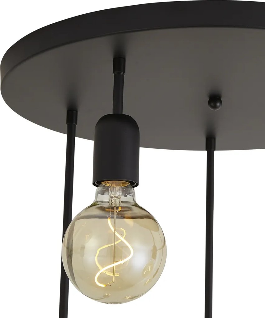 Plafoniera moderna neagra cu 5 lumini - Facil