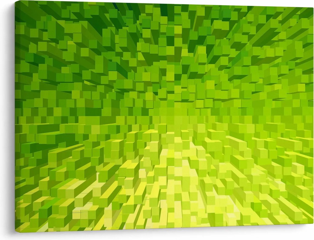 Tabloul cuburilor galbenverzui (70x50 cm)