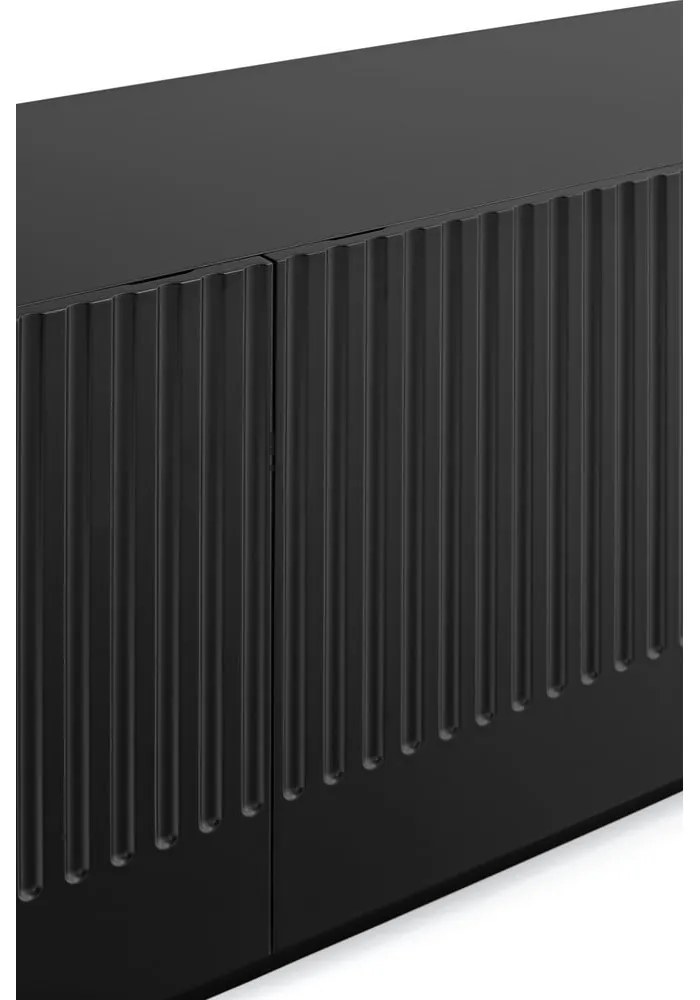 Comodă Teulat Doric, lățime 200 cm, negru