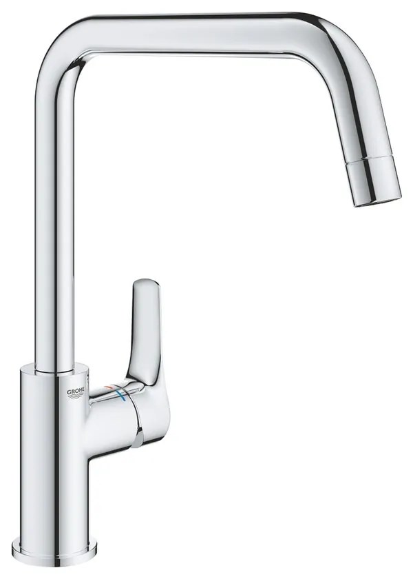 Baterie bucatarie Grohe Eurosmart crom cu pipa inalta