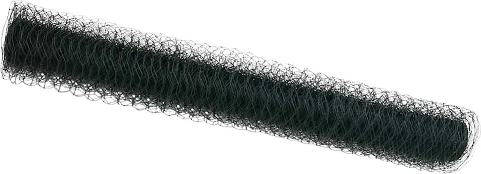 vidaXL Gard hexagonal Verde 1 x 50 m PVC