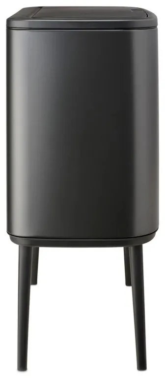 Coș Brabantia Bo Touch 1008857, 3x11 l, Deschidere lină și silențioasă, Deschidere mare, Gri închis