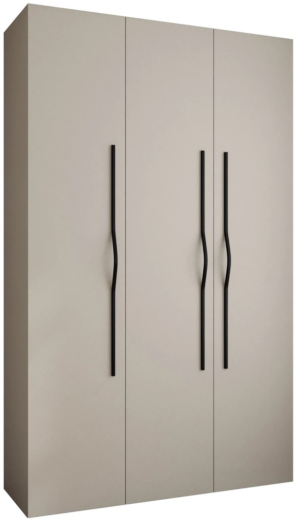 Dulap de haine 150 cm Carmela 50-2 (Cașmir + Negru). 1126743