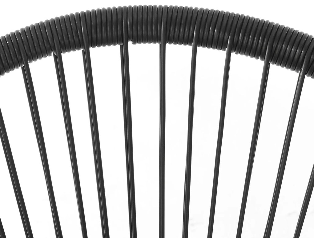 Set balcon Ostana din 3 piese cu masa si 2 scaune - negru
