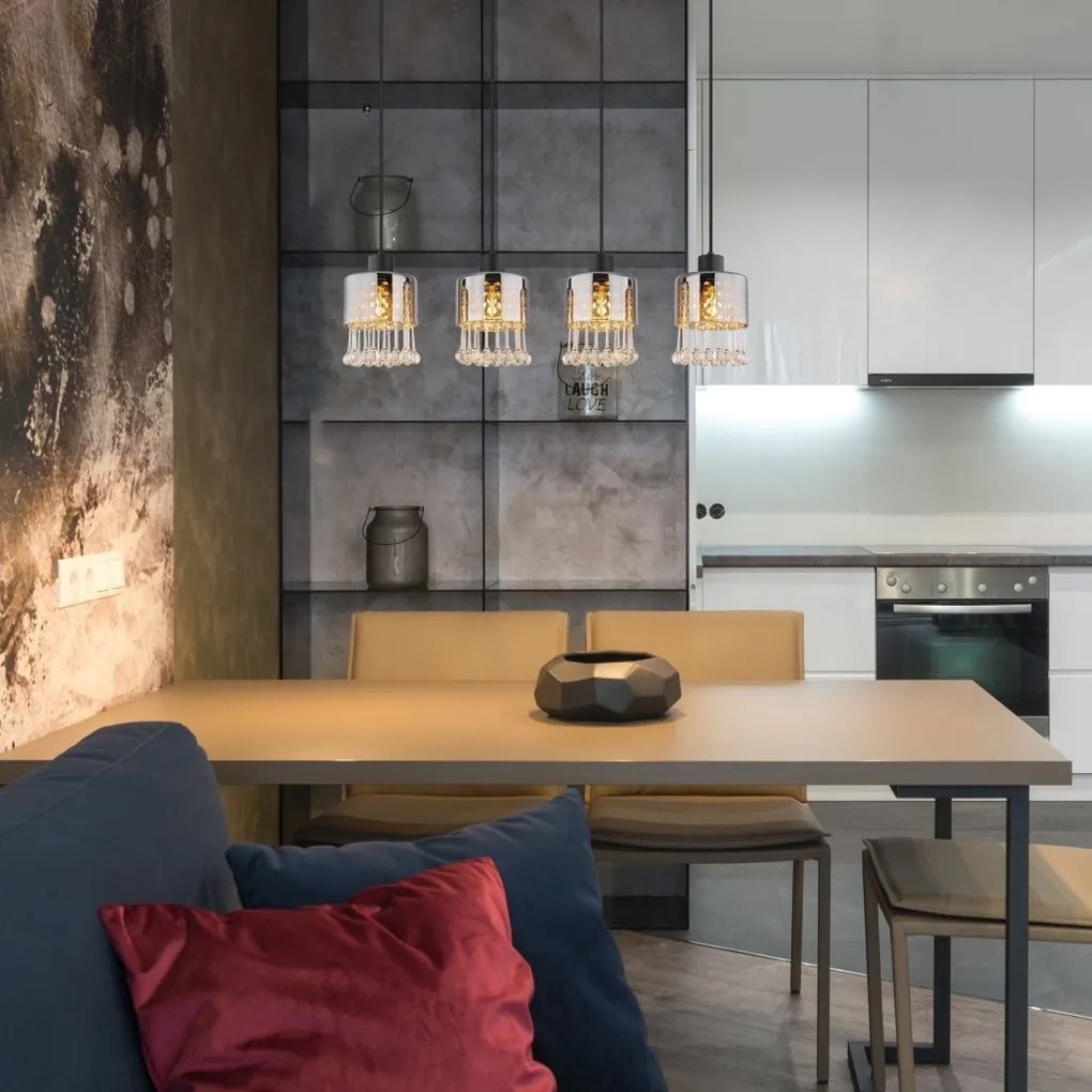 Lustra 4L design modern Hendry negru