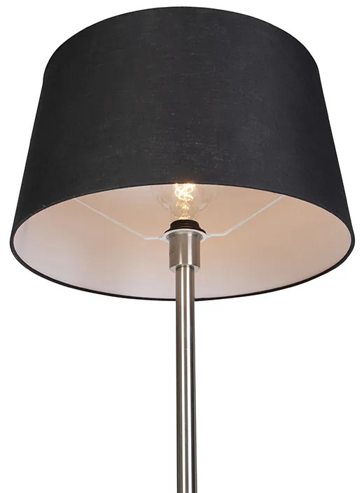 Lampă de podea modernă din oțel cu abajur negru 45 cm - Simplo