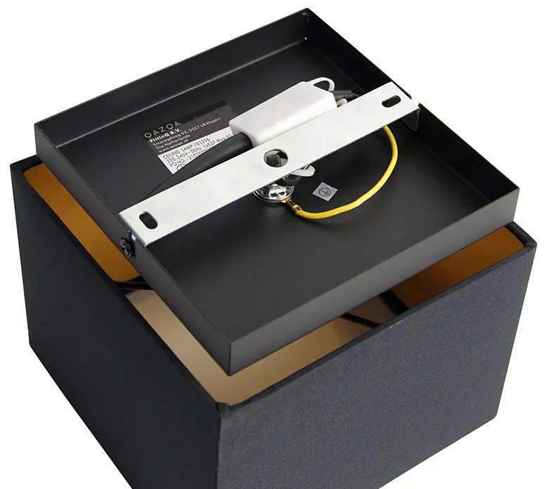 Plafoniera moderna neagra cu auriu - VT