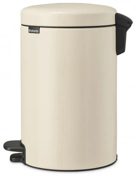 Cos de gunoi cu pedala Brabantia NewIcon 1005531, 12 L, Inchidere lina, Baza antiderapanta, Bej