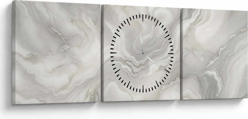 Tablou - Textura de marmură naturală (cu ceas) (90x30 cm)