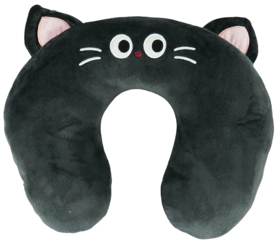 Perna de calatorie TRAVEL FRIENDS 33x25 cm plusata - mai multe culori Culoare: Negru