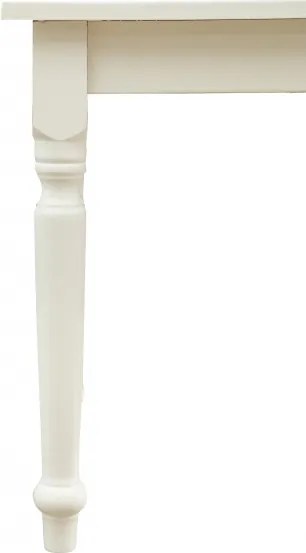 Masa fixa, L 70 70 H78 cm, culoare alb antic, Lemn Masiv