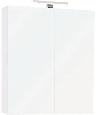 Dulap baie cu oglindă Fly, iluminare LED, PAL, 60x72 cm, alb lucios, IP 44