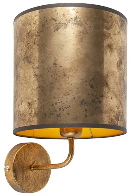Aplica De Perete Vintage Aurie Cu Abajur Din Catifea De Bronz Mat BIANO
