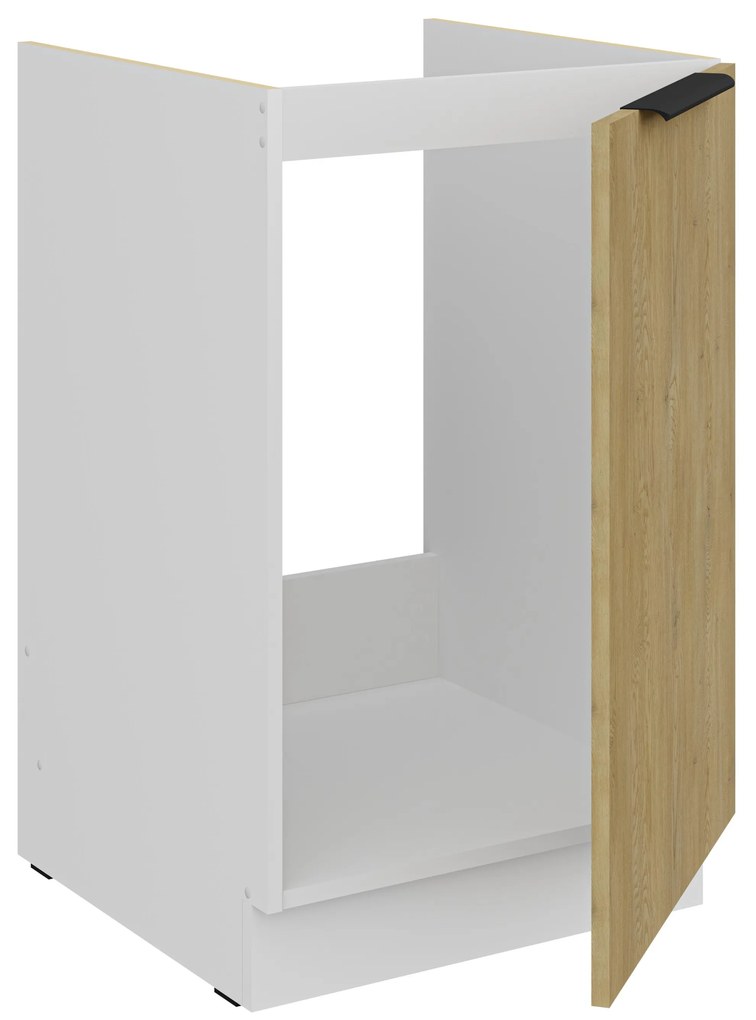 Dulap inferior de bucătărie pod drez Carminia 50 ZL 1F BB (stejar cremona + alb). 1128047