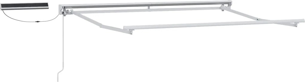 vidaXL Cadru copertină retractabil electric Alb 3 x 2 m Oțel