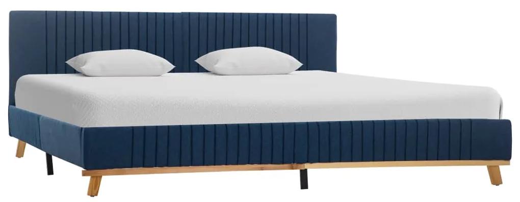 286635 vidaXL Cadru de pat, albastru, 160 x 200 cm, material textil