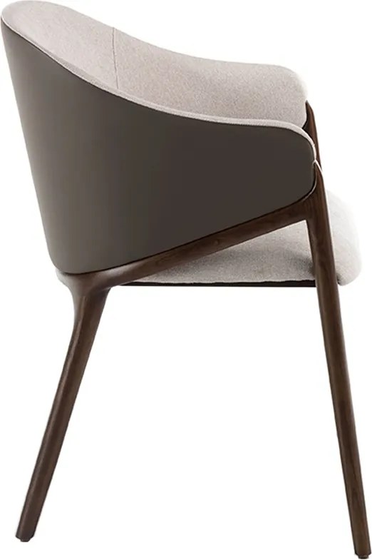 Scaun cu brate tapitat design italian Nogal