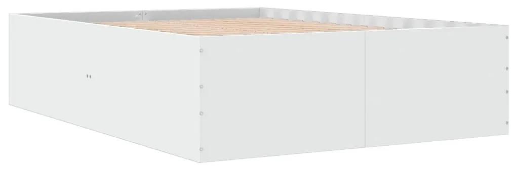 3280951 vidaXL Cadru de pat, alb, 120x190 cm, lemn prelucrat