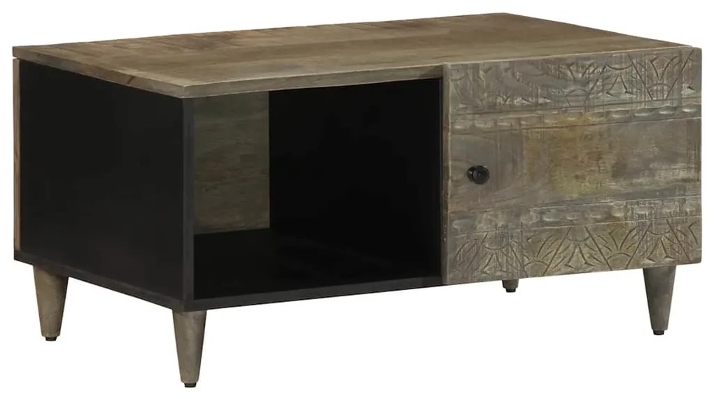 vidaXL Masuta de cafea gri deschis 80x50x40 cm lemn masiv de mango