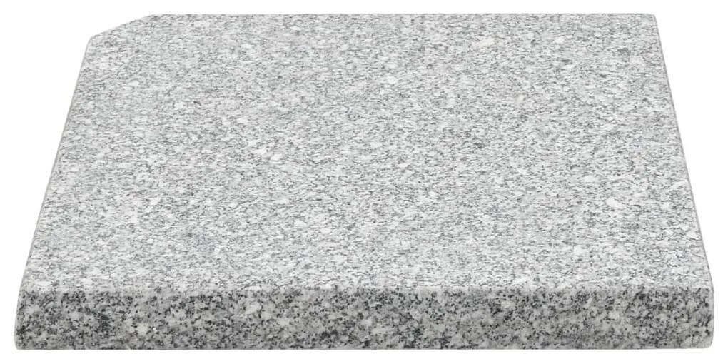 Placi de greutate umbrela, 4 buc., gri, 100 kg, granit, patrat 100 kg, nu