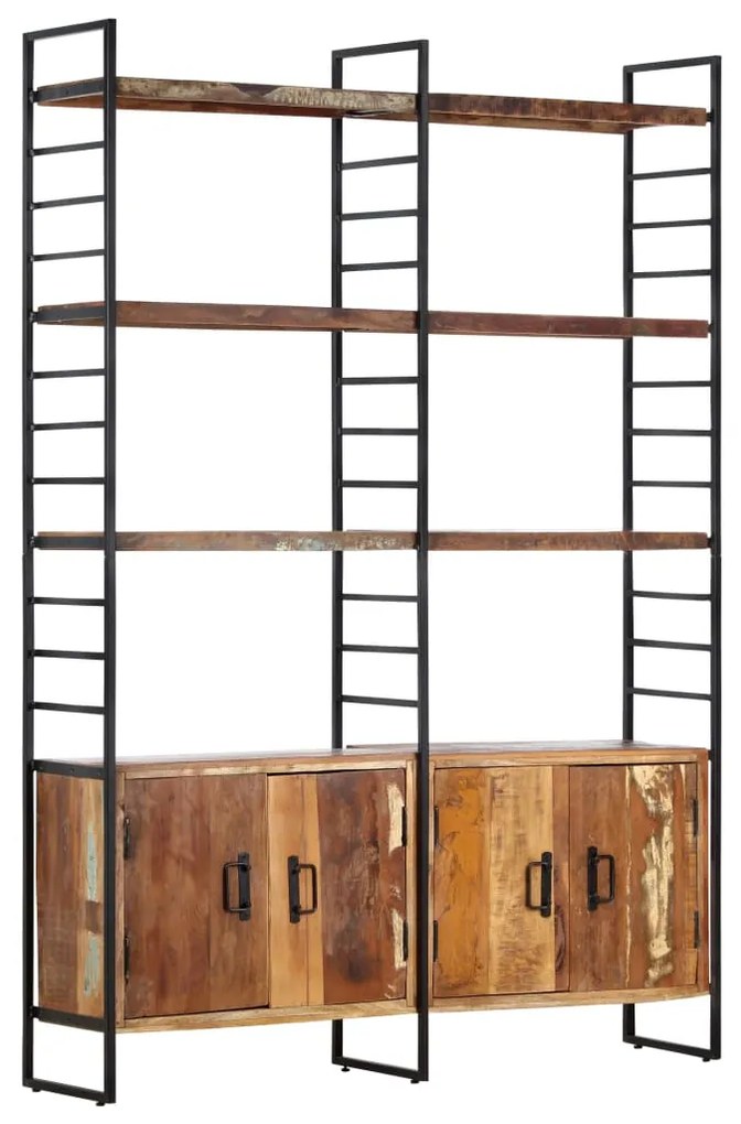 vidaXL Bibliotecă cu 4 niveluri, 124 x 30 x 180 cm lemn masiv reciclat