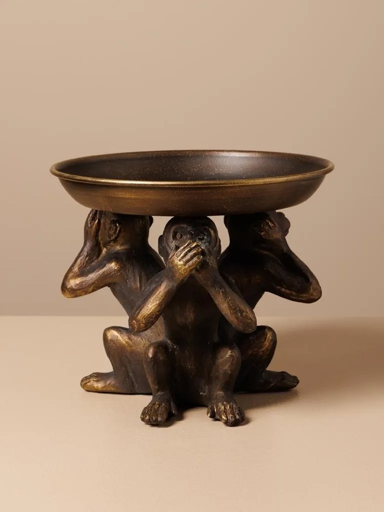 Tavita decorativa, din rasina, Monkeys