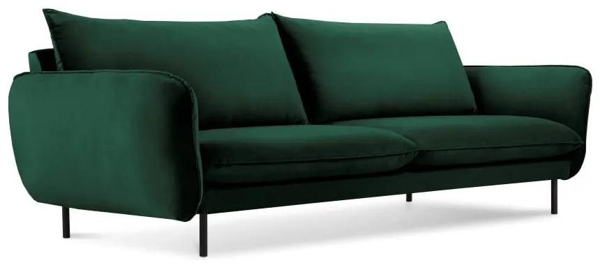 Canapea țesătură catifea Cosmopolitan Design Vienna, 230 cm, verde