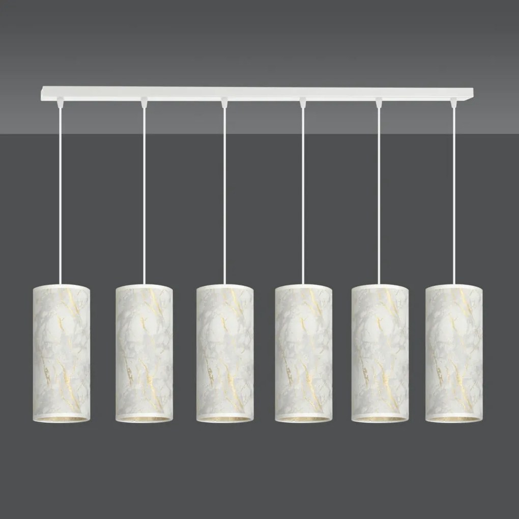 Lustra cu pendule design elegant KARLI 6 alba
