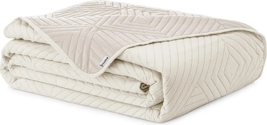 Cuvertură crem matlasată din microfibră 220x240 cm Softa – Restilo