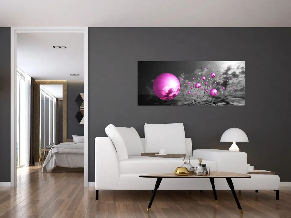 Tabloul bilelor roz (120x50 cm)