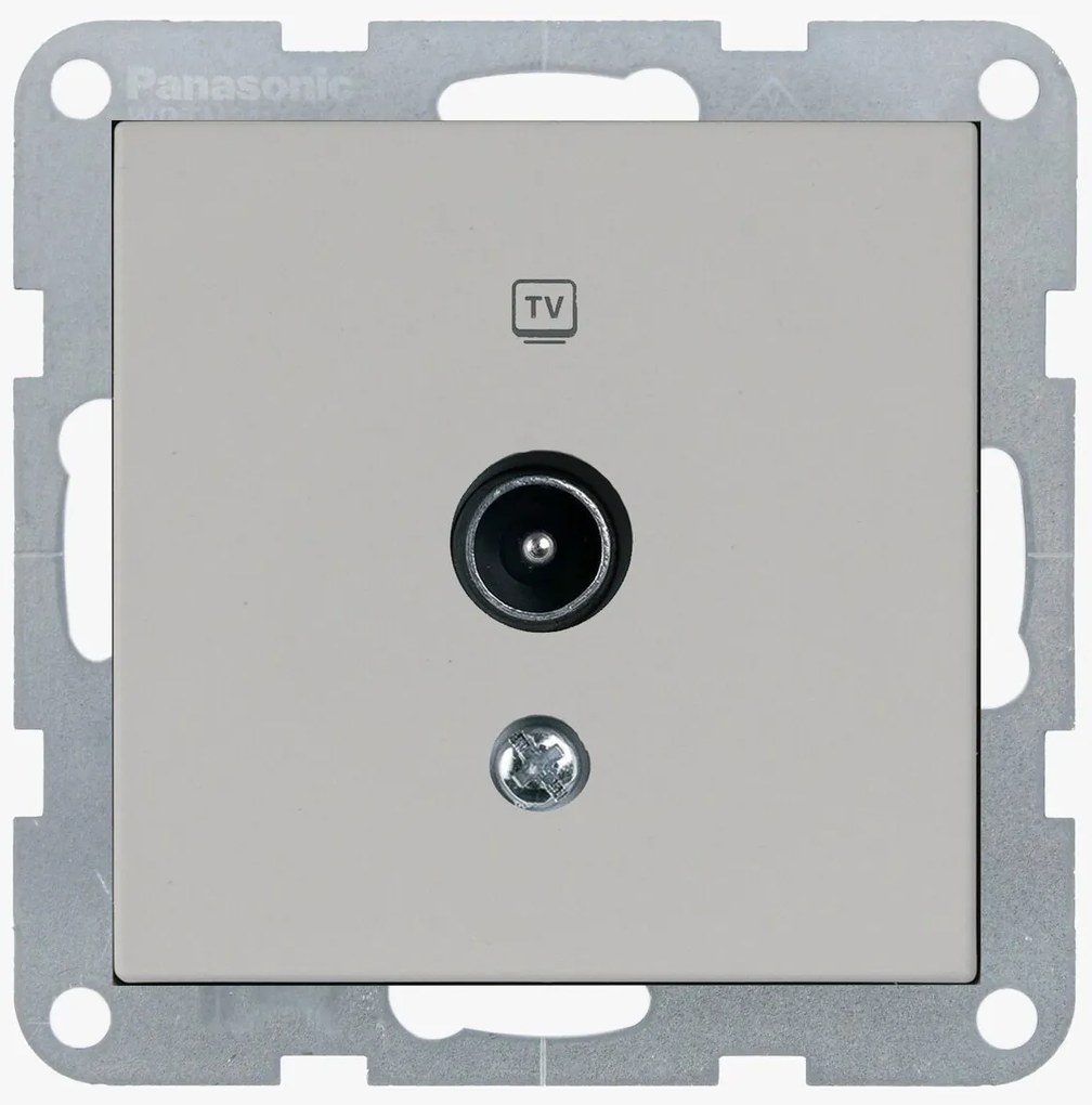 Priza TV finala, IP20, Sandstone, Panasonic Karre Plus 55 Soft Touch