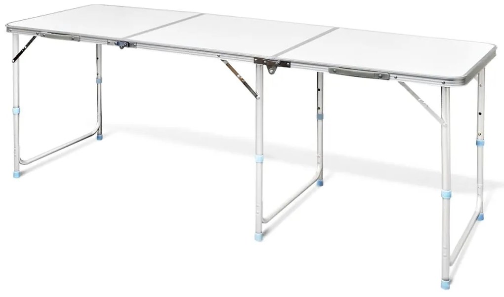 Masă camping din aluminiu reglabilă 180 x 60 cm