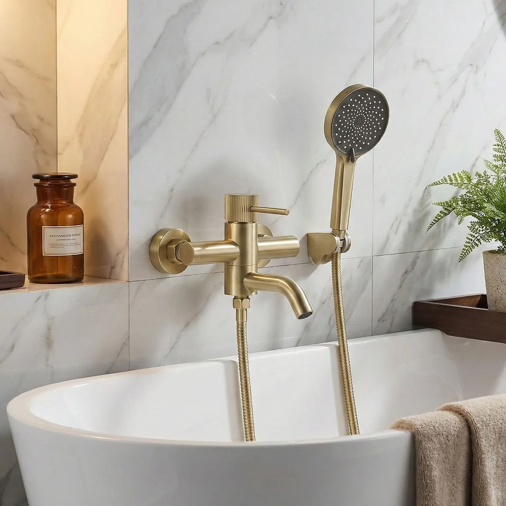 Baterie pentru cada Rea Lungo Stripe Gold Brush