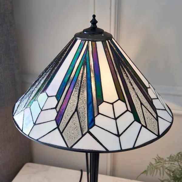 Endon 63939 - Lampă de masă Tiffany ASTORIA, 2 x E27, max. 60 W, 230 V, Ø 40 cm