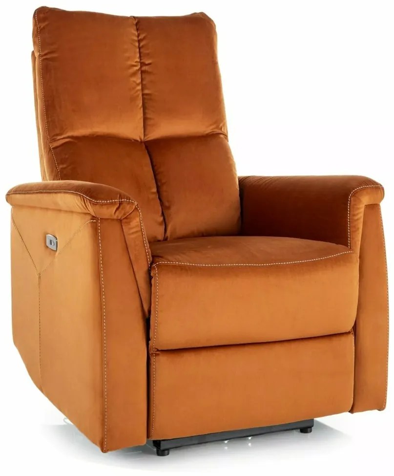 Fotoliu recliner cu functie de masaj Neptun M velvet cinnamon Blu4215