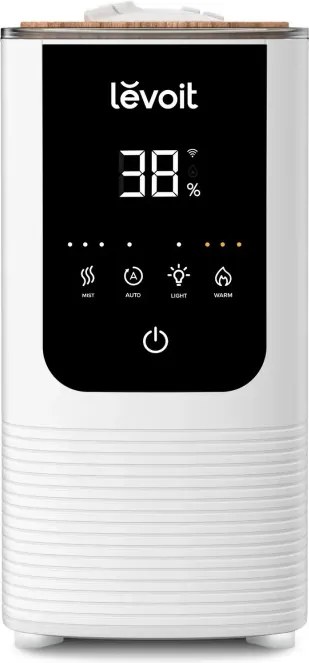 Umidificator Levoit OasisMist 450S LUH-O451S-WEU, 40 m², 280 W, 4,5 l, Aromaterapie, Autonomie de 45 de ore, Alb