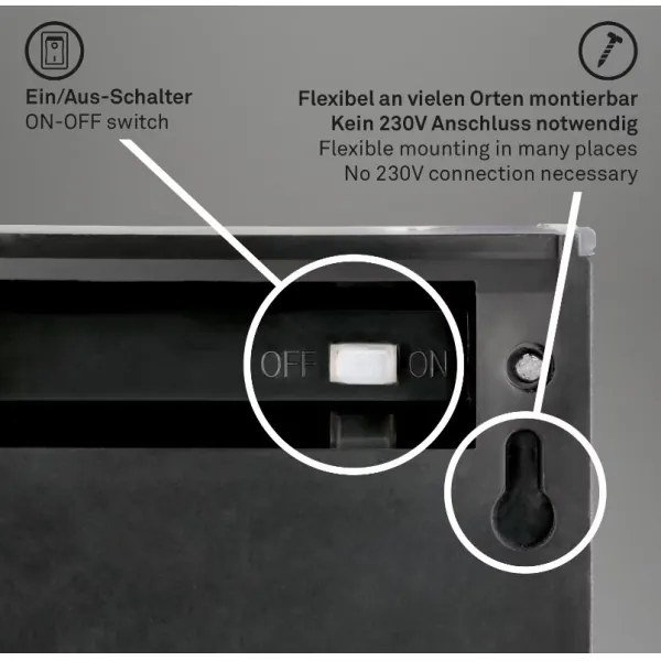 Briloner 3133015 - Aplica de perete solară cu LED/2W/3,7V IP44 3000K