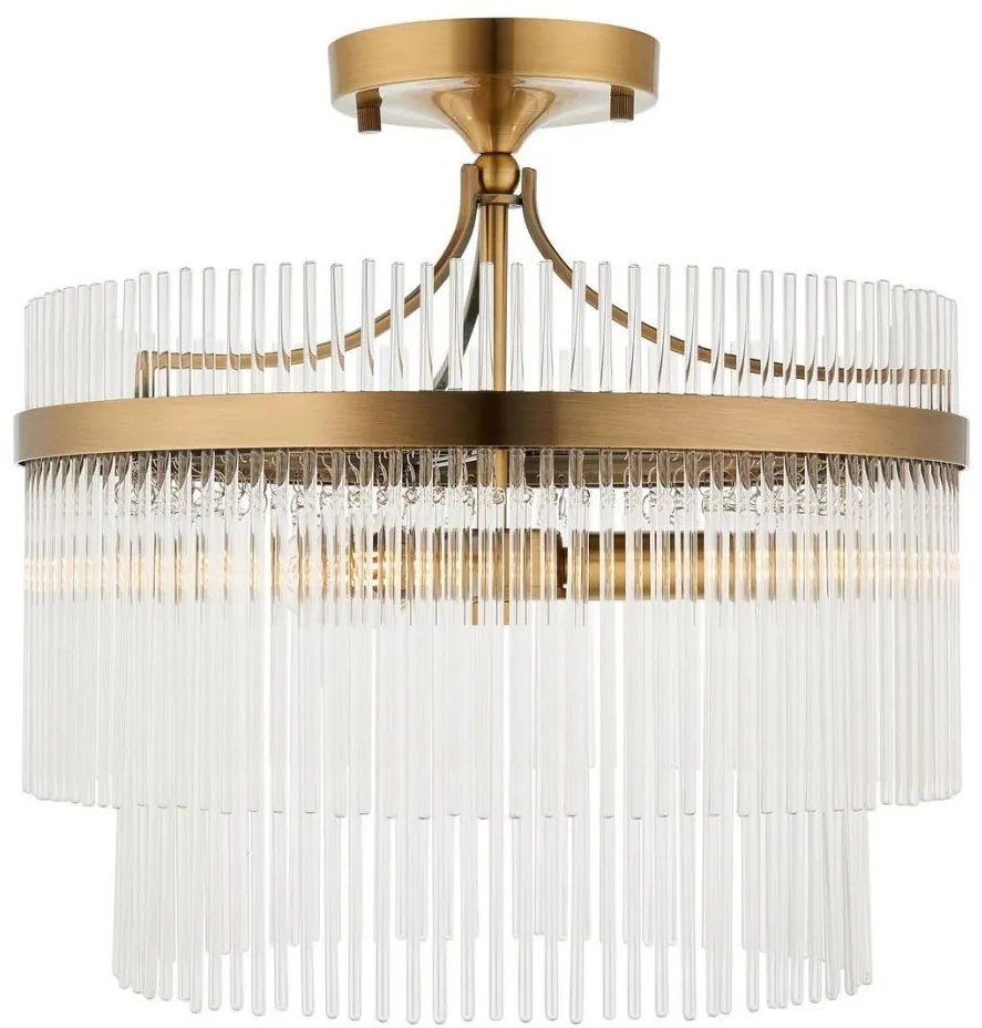 Lustră aplicată Endon 112575 MARIETTA 3xE14/7W/230V alamă/transparent