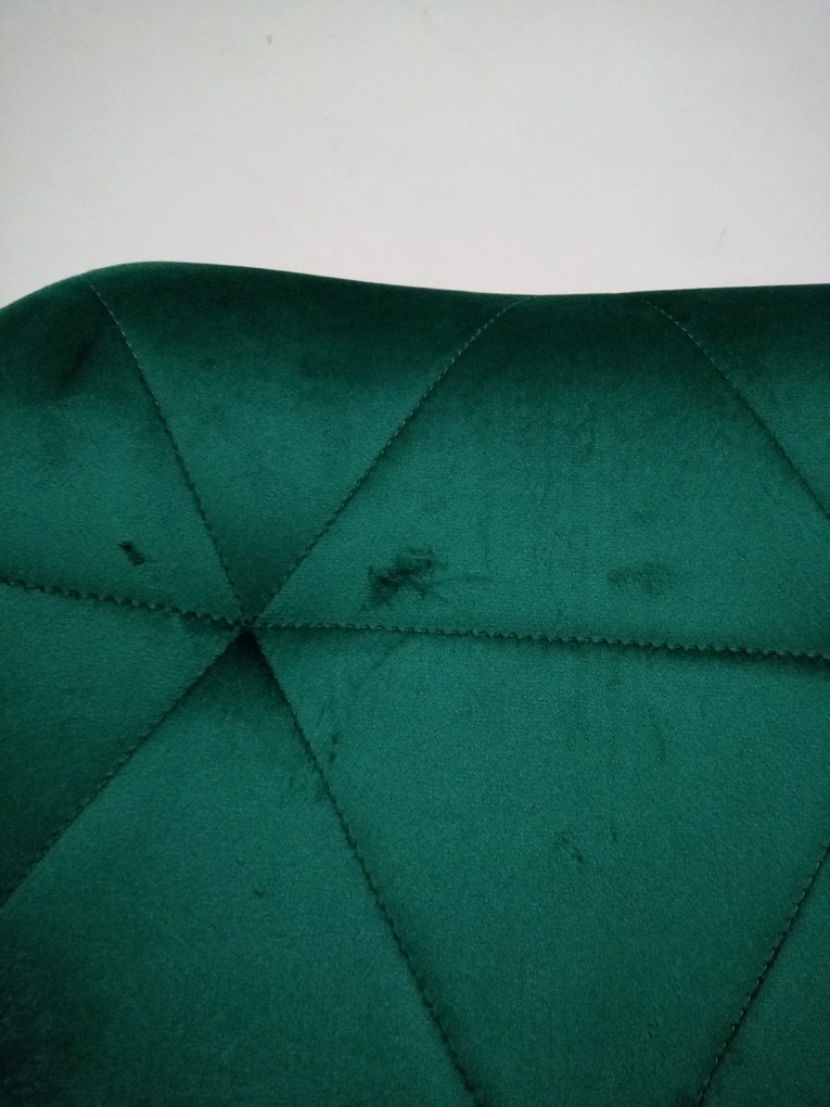 OFERTA Scaun de bar cu picior negru WEST VELVET, verde II. calitate