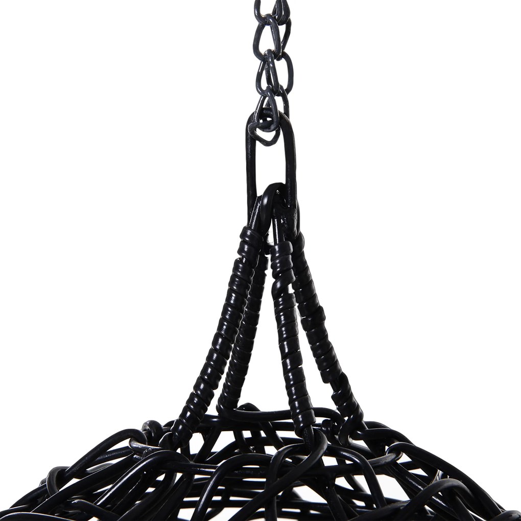 PawHut Cusca Hamac pentru Pisici in PE Rattan cu Perna din Lin si Bumbac Φ60 x 110cm