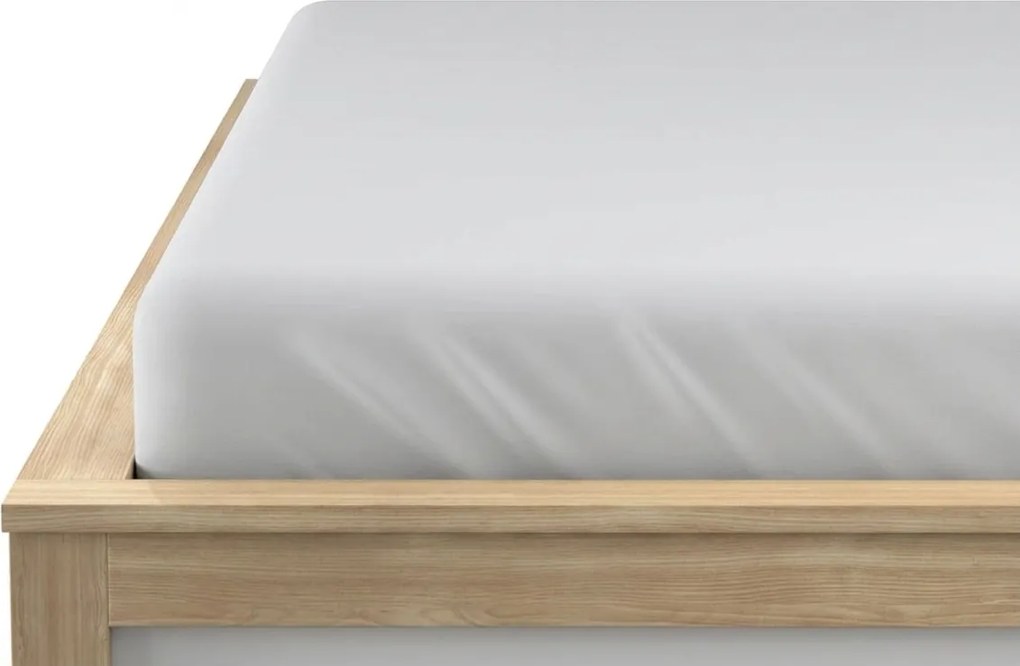 Cearsaf din microfibra cu elastic argintiu 180 x 200 cm
