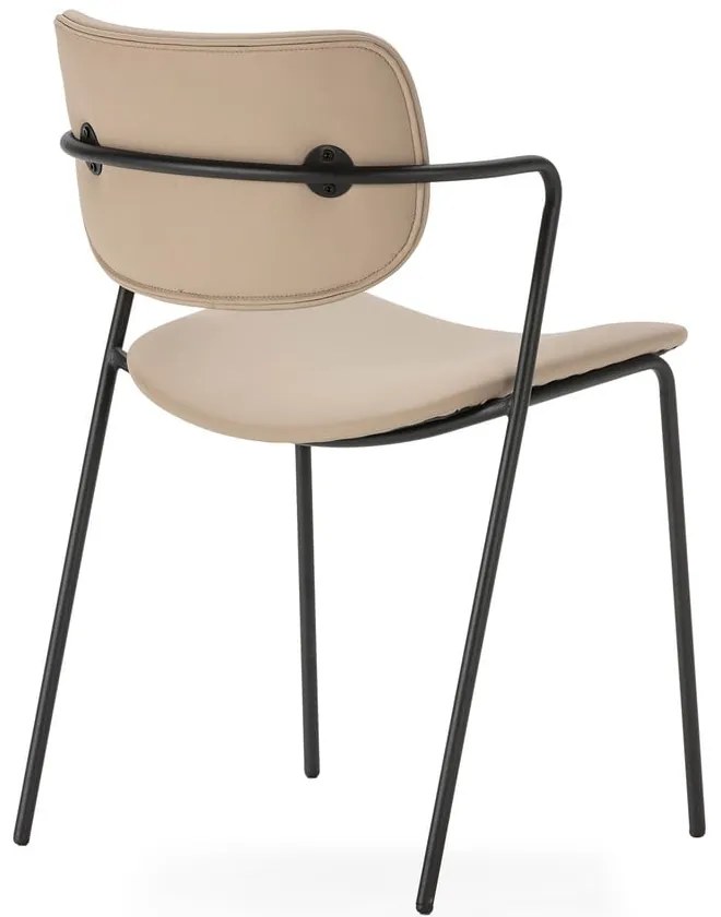 Scaune de dining bej 2 buc. Maika – Marckeric