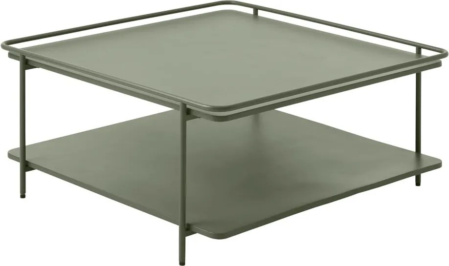 Măsuță de cafea verde din metal 75x75 cm Yuba – Unique Furniture