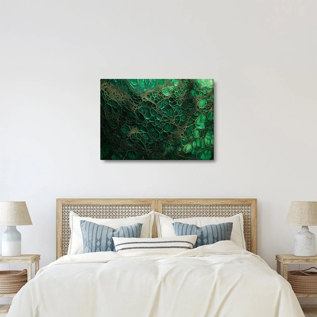 Tablou - Imagine microscopică verde (70x50 cm)